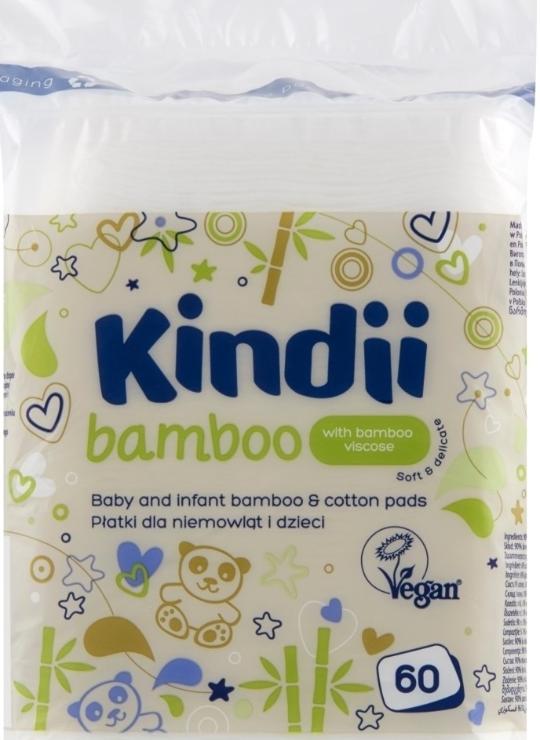 Cleanic Kindii Bamboo cotton pads baby ,60cope