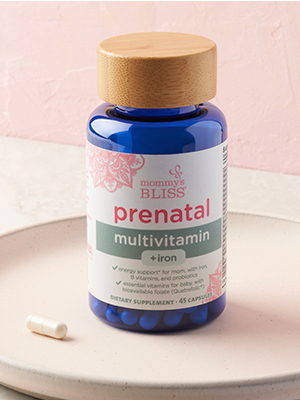Mommys Bliss Prenatal Multivitamin + Iron ,45 caps
