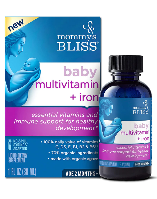 Mommys Bliss Baby Multivitamin + Iron,30ml