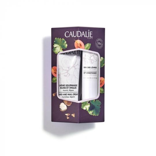 Caudalie Kit Lip Conditioner + Creme Gourmande Mains Et Ongles Hand and Nail cream
