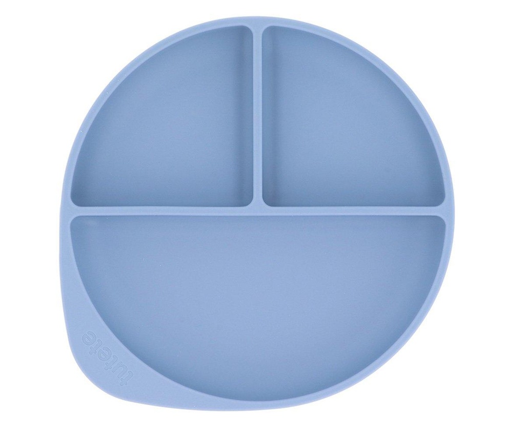 Tutete Silicone Plate with Suction Ocean Blue