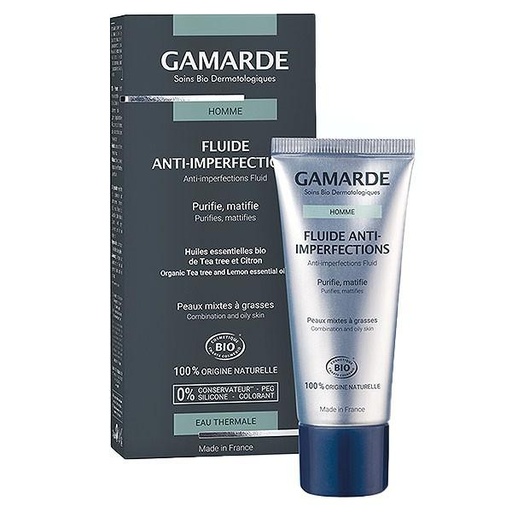 [G554] Gamarde Fluide Anti-Imperfections Homme 40g Bio