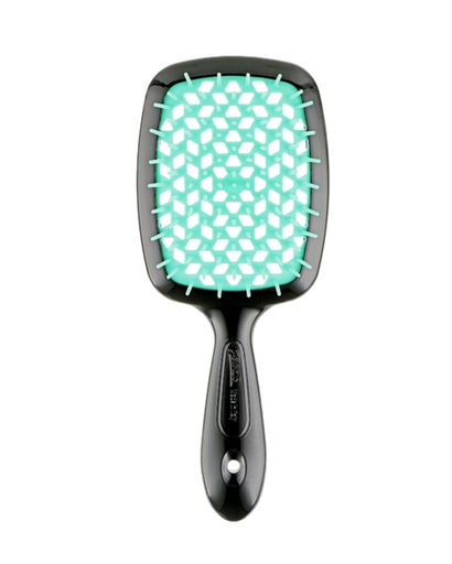 [71SP234 TFF] JANEKE SMALL SUPERBRUSH VENTED BRUSH COMPACT VERSION BALCK/TURQUOISE