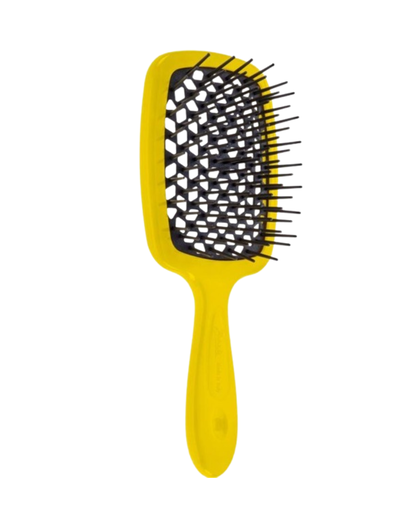 [72SP234 GIA] JANEKE SMALL SUPERBRUSH VENTED BRUSH WITH SOFT PINS YELLOW BLACK
