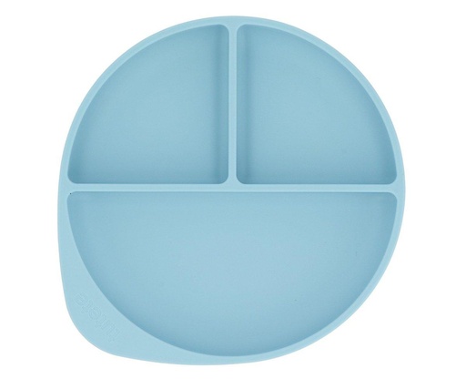[8434149458125] Tutete Silicone Plate with Suction Sky Blue
