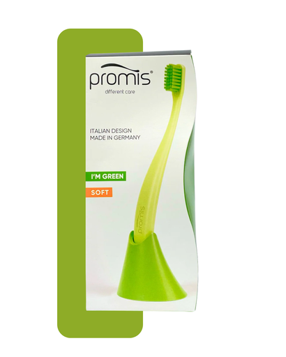 [4260689830435] Promis Green Brush & Holder