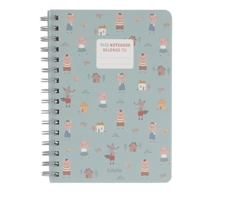[8434149753336] Tutete School Notebook The Three Little Pigs