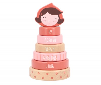 [8434149398926] Tutete Personalized Little Red Stacking Tower Monneka