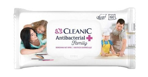 [5900095024989] Cleanic Refreshing Wet Wipes Antibacterial ,60 cope