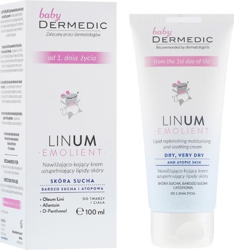[604-DM-130] Dermedic Linum Emolient Baby lipid cream,100ml
