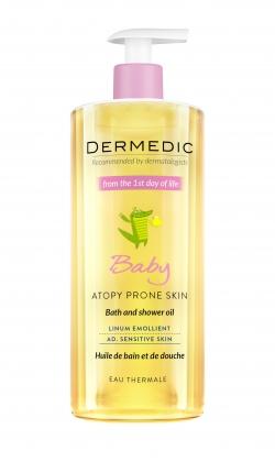 [604-DM-137] Dermedic Linum Emolient Baby Bath and Shower Oil,500ml