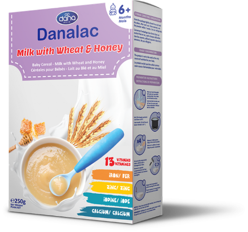 [DNLC31] Danalac Milk with Wheat and Honey 6m+,250g