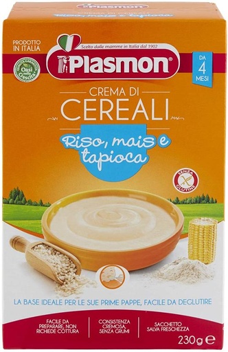 [8001040415986] Plasmon crema di cereali riso mais e tapioca 230g +4m