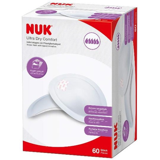 [4008600135890] NUK Ultra Dry Comfort Breast Pads,60pieces